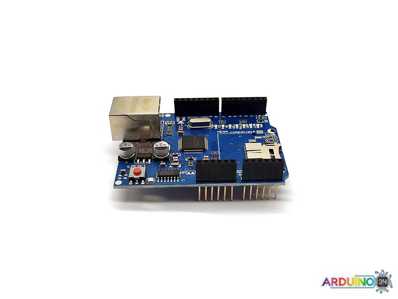 Шильд Ethernet W5100 для микроконтроллеров Arduino Uno и Mega