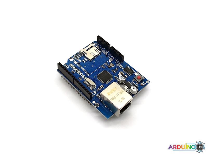Шильд Ethernet W5100 для микроконтроллеров Arduino Uno и Mega