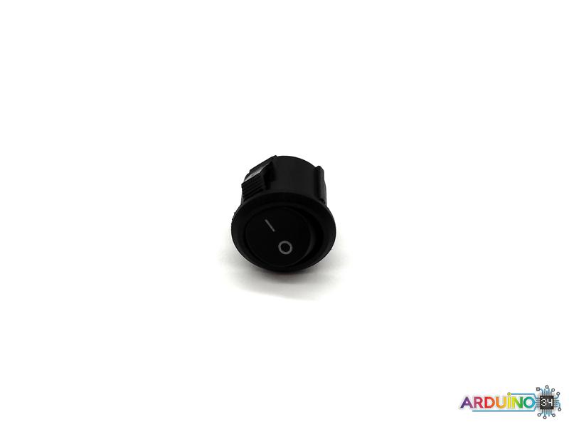 Кнопка переключатель встраиваемая круглая 15 мм 2 контакта
